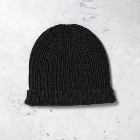 Black Cashmere Blend Beanie